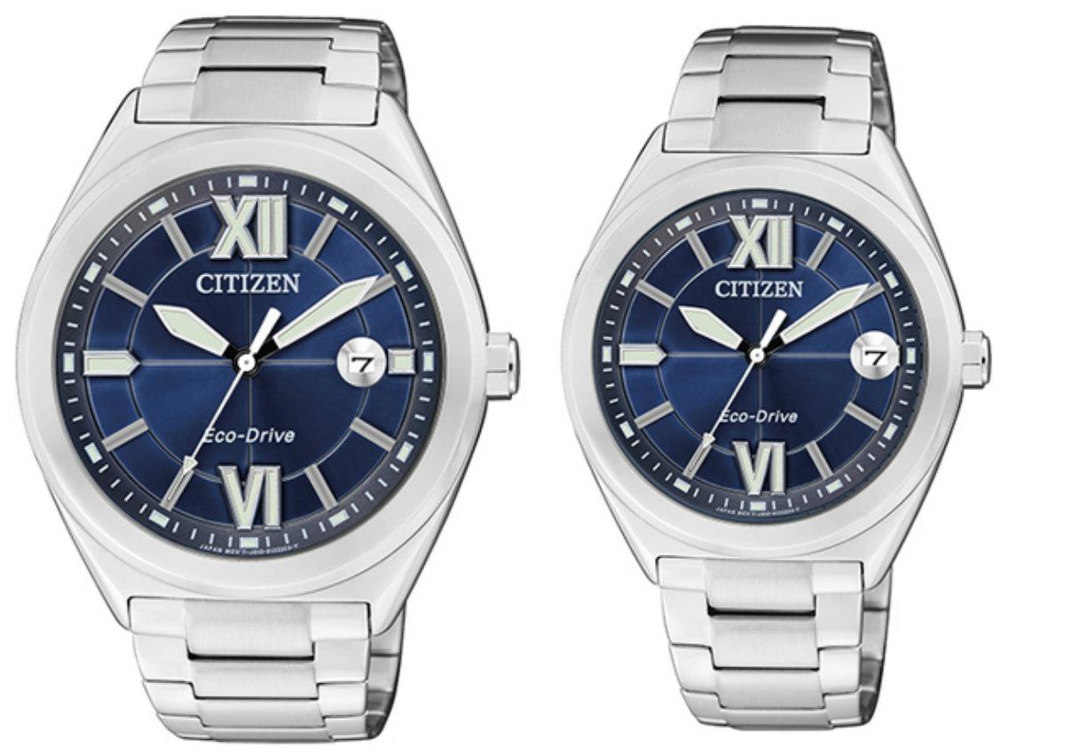 Citizen Eco-Drive Stainless Steel Couple Watches CT002