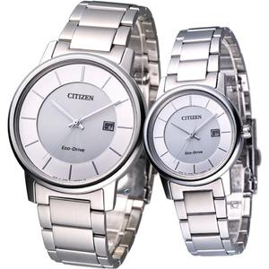 Citizen Eco-Drive Stainless Steel Sapphire Glass Couple Watches CT004