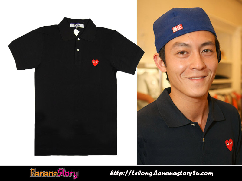 cdg polo tee