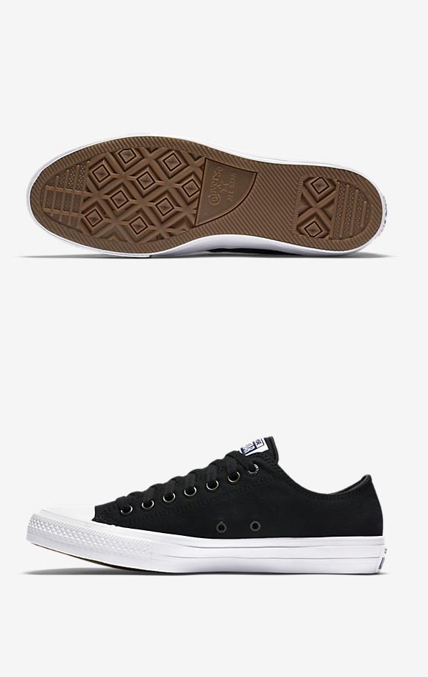 CONVERSE CHUCK II LOW TOP BLACK 