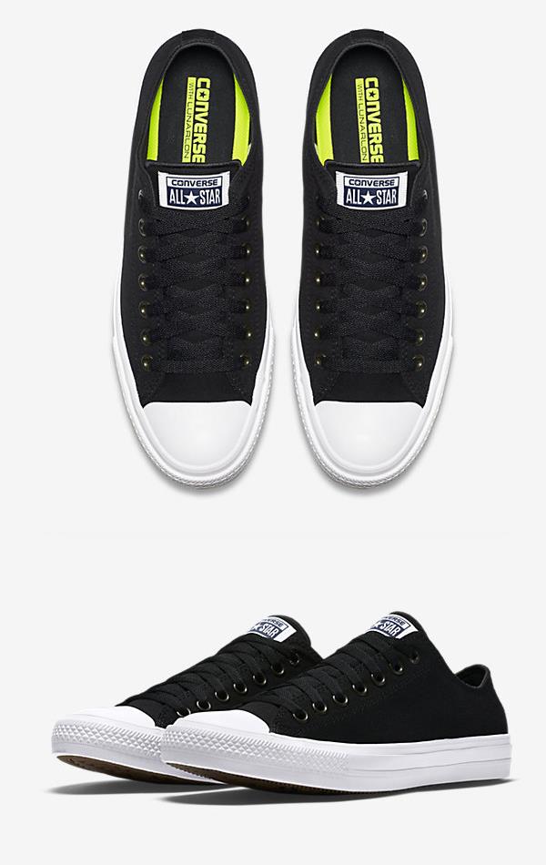 CONVERSE CHUCK II LOW TOP BLACK 