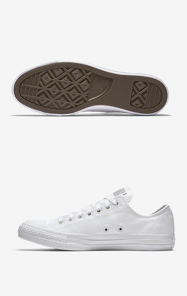 CONVERSE CHUCK TAYLOR MONOCHROME LOW TOP WHITE MONOCHROME 
