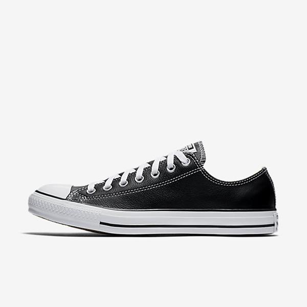 CONVERSE CHUCK TAYLOR ALL STAR LEATHER LOW TOP BLACK 