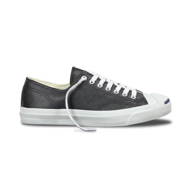 CONVERSE JACK PURCELL CORE LEATHER LOW TOP BLACK 