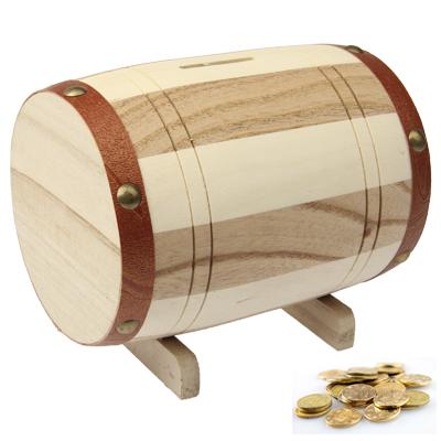 Cute Drum Design Wooden Money Box