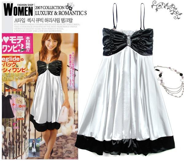 D0046A – Style Braces Sexy Elegant Dress – White