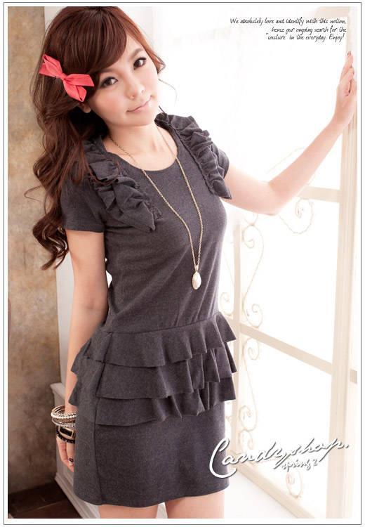 D0090 - Elegant Frilling Decorated Dress