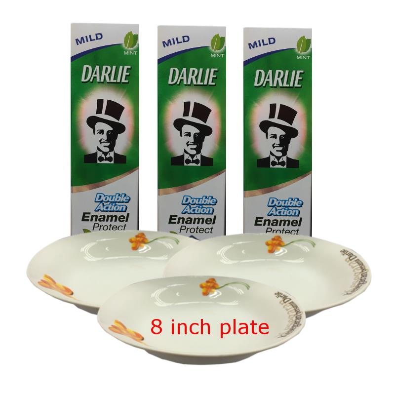 Darlie Double Action Enamel Protect 3X225g FREE 3 Plates