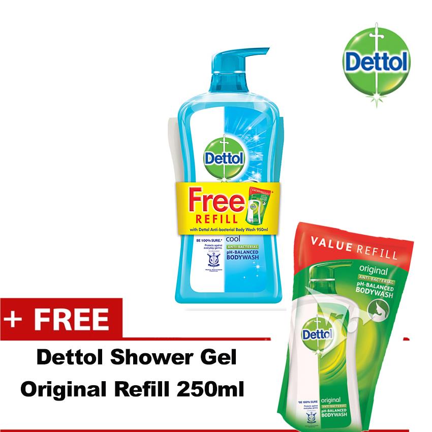 Dettol Shower Gel 950ml Free Dettol Shower Gel Refill 250ml