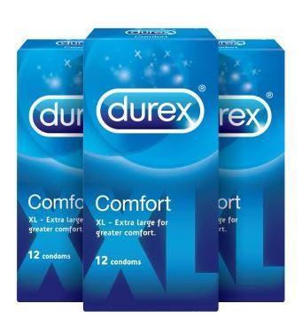 Durex Comfort XL Size 12s Condom x 3 Boxes