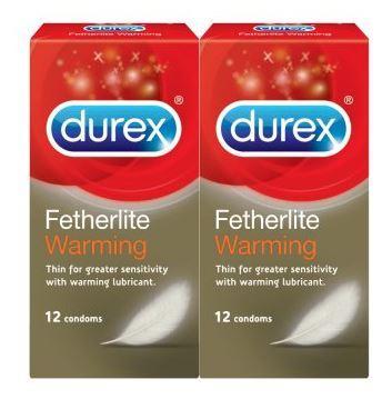 Durex Fetherlite Warming 12s Condom (Kondom) X 2 Durex Fetherlite Warming 12s Condom (Kondom) X 2