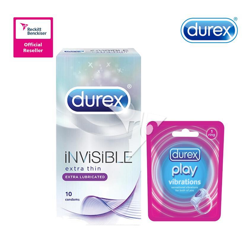 Durex Invisible Extra Lubricated 10's + Durex Vibrating Ring