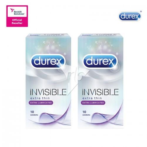 DUREX INVISIBLE EXTRA LUBRICATED CONDOMS 10s x 2