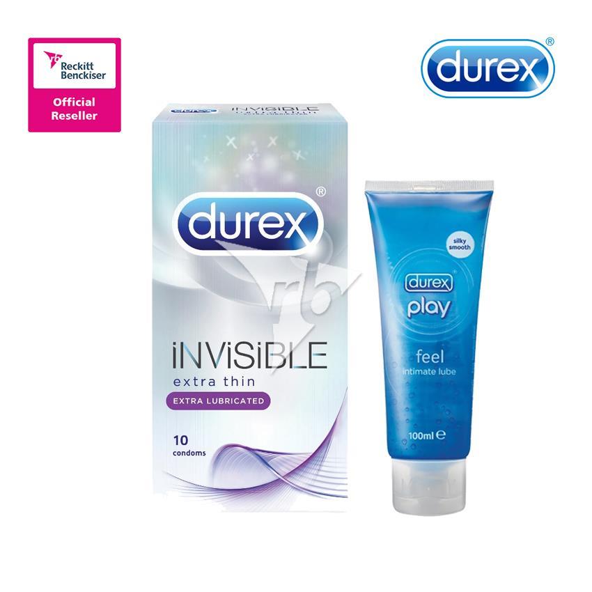 Durex Invisible Extra Thin 10s  + Durex Play 100ml