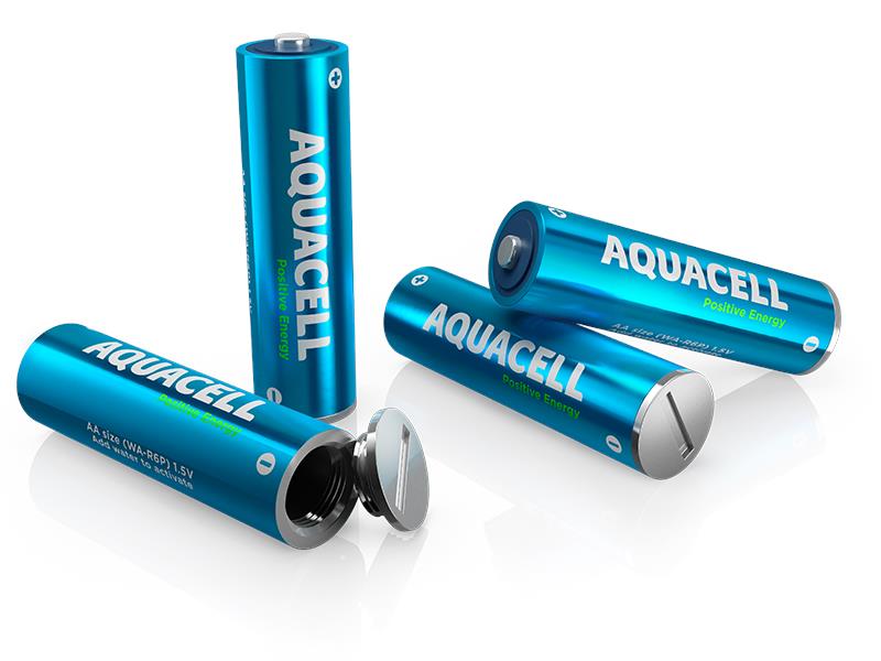 Eco friendly Aquacell water activated AA size battery 2 units per pac