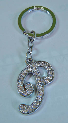 *** NEW!! *** ELEGANT DIAMANTE ACCESSORY KEYCHAIN (LETTER P) FREE POST *** NEW!! *** ELEGANT DIAMANTE ACCESSORY KEYCHAIN (LETTER P) FREE POST