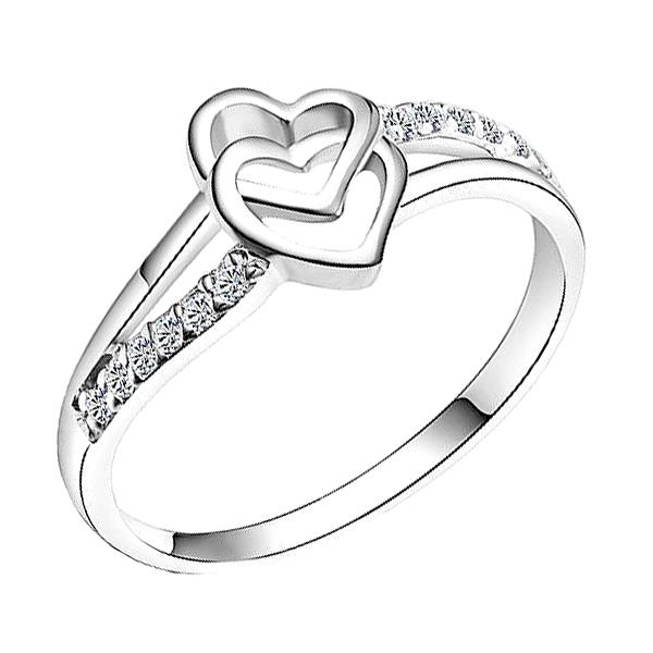 Elfi 925 Genuine Silver Engagement Ring P18 - Lucky in Love Elfi 925 Genuine Silver Engagement Ring P18 - Lucky in Love