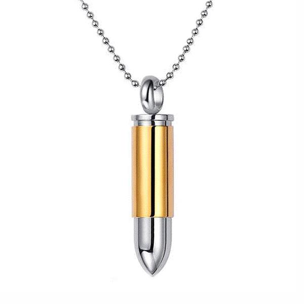 Elfi Stainless Steel Bullet with Hidden Storage Pendant Elfi Stainless Steel Bullet with Hidden Storage Pendant