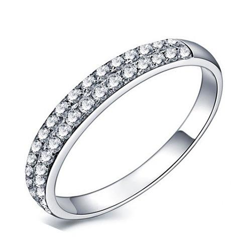 Elfi White Gold 925 Engagement Silver Ring P34 | The Gorgeous