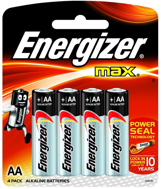 Energizer Max Alkaline Battery AA 4's Long Lasting Batteries
