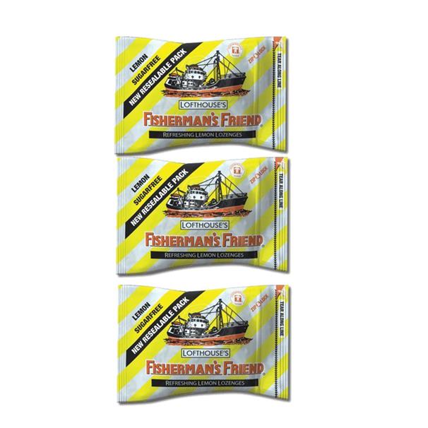 Fisherman's Friend Sugarfree Lemon Lozenges 25g X 3 packs