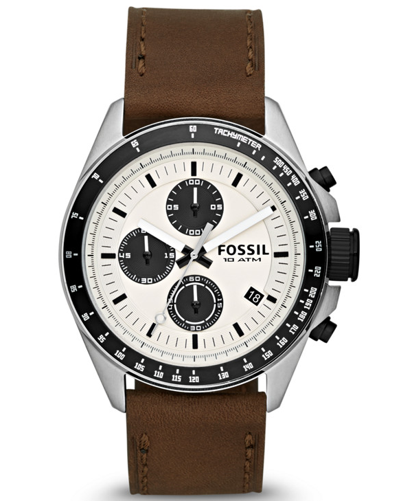 Fossil CH2882 ORIGINAL Men's Decker Chronograph Leather Watch