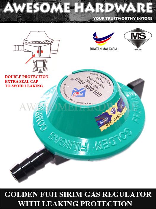 Golden Fuji Sirim Safety Gas Regulator Gas Head With Leak Protection