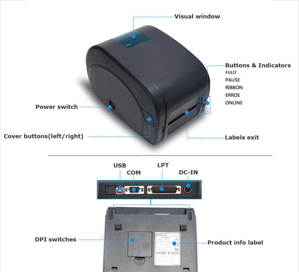 Printer Barcode Thermal Gp - Gprinter Gp 9025t Thermal Barcode Printer Pos End 3 printer barcode thermal gp gprinter gp 9025t thermal barcode printer pos end 3
