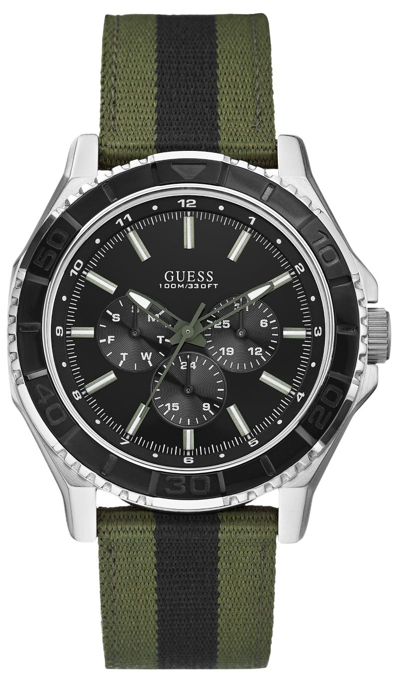 Guess W0491G1 Men's Quartz Multihand Fabric Strap Watch