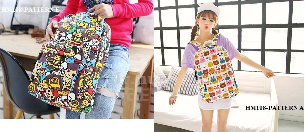 HM108 PAINTING STYLE BACKPACK BAG / SCHOOL / LAPTOP BAG