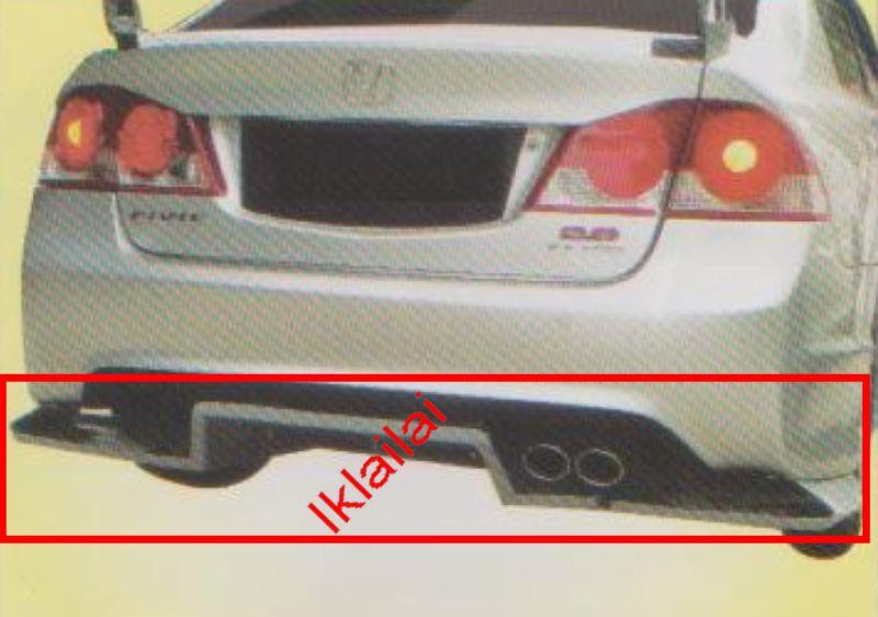 Honda civic rear bumper diffuser #3