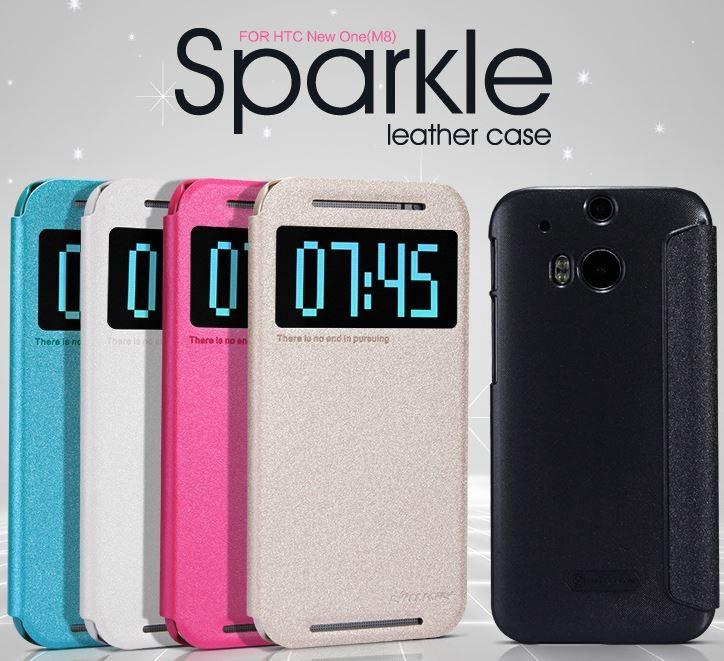 HTC New One 2 M8 NILLKIN Sview Sparkle Leather Flip Case