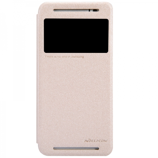 Image result for HTC One E8 Nillkin Sparkle Series Leather Case - Gold