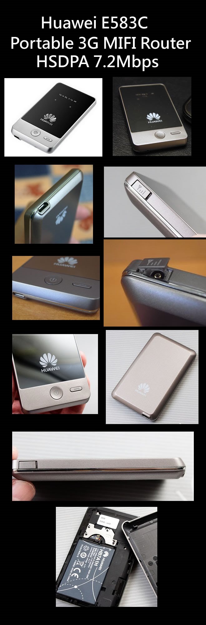 Huawei E583C HSUPA 3G Mobile Broadband Mi-Fi router E5 E5II 