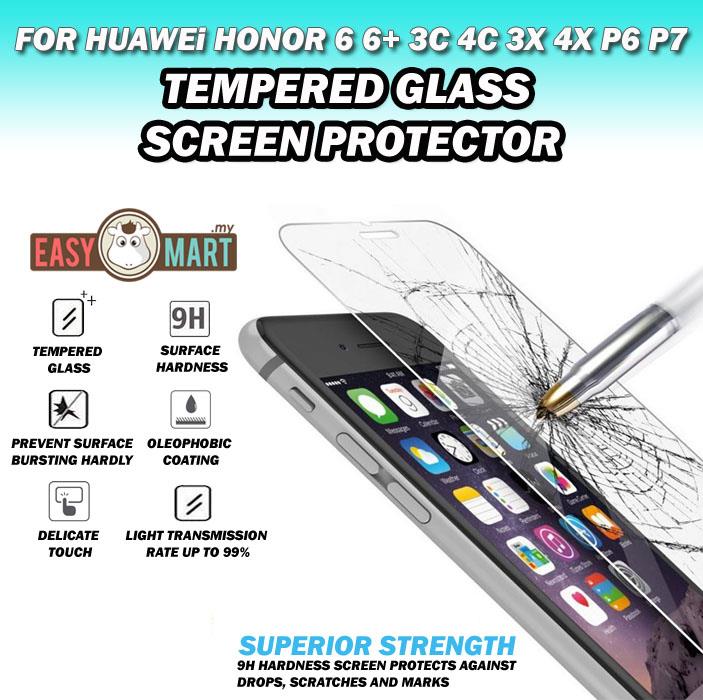 Huawei Honor 6 6+ 3C 4C 3X 4X P6 P7 Tempered Glass Screen Protector