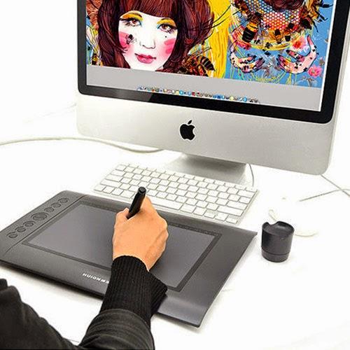  HUION 8 x 5 inch Graphics Drawing Tablet with 6 Function Keys