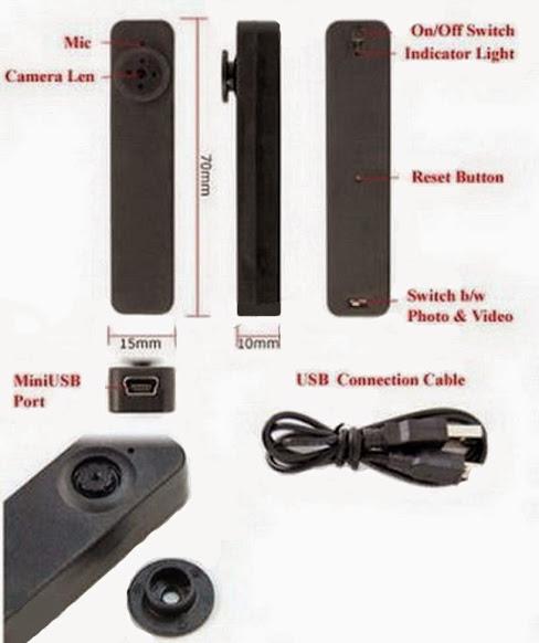 HY900 BUTTON SPY PINHOLE BUILT IN 8GB CAMERA/CAMCORDER