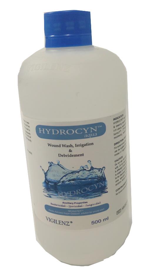 HYDROCYN AQUA 500ML (CLEANING WOUND) x 2