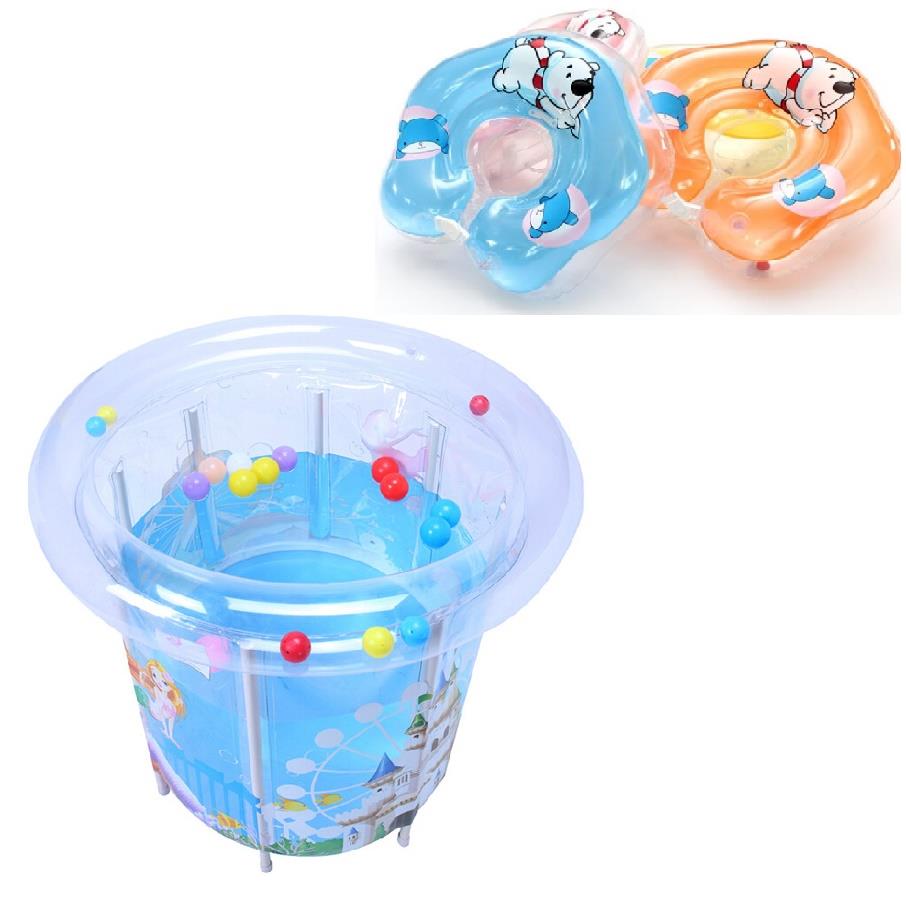 Inflatable Baby Swimming Pool 73*75CM(Height) Free Neck Float Ring