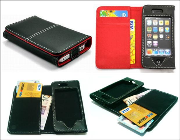 iPhone 4S / 4 Leather casing case - WALLET