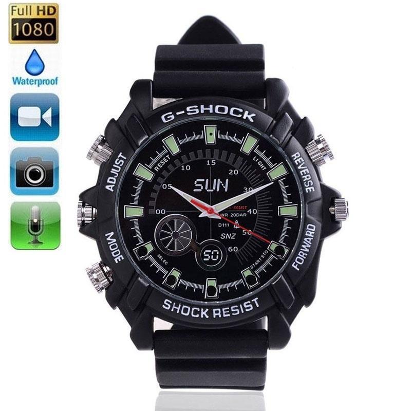 IR Night Vision HD SPY Waterproof Rub Watch 4GB Camcorder 1080P