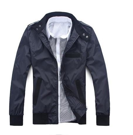 Jacket Leisure Stand Collar Long Sleeve Jacket Black Jacket Leisure Stand Collar Long Sleeve Jacket Black