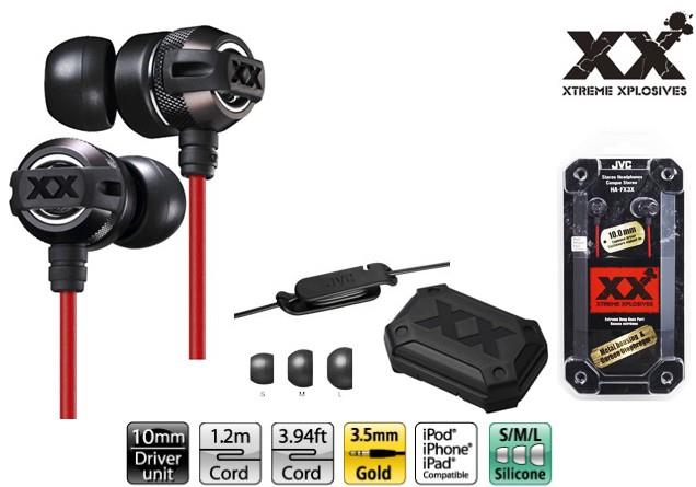 JVC HA-FX3X Stereo Headphones Xtreme Xplosives Earphones JVC HA-FX3X Stereo Headphones Xtreme Xplosives Earphones