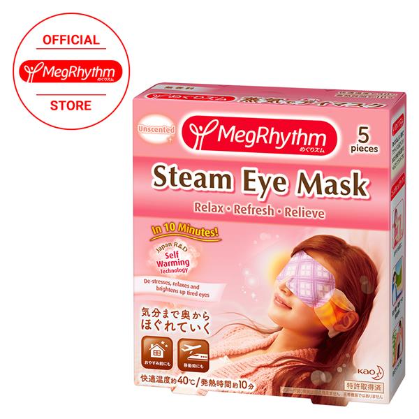 Kao MegRhythm Steam Eye Mask Unscented 5Pcs Kao MegRhythm Steam Eye Mask Unscented 5Pcs
