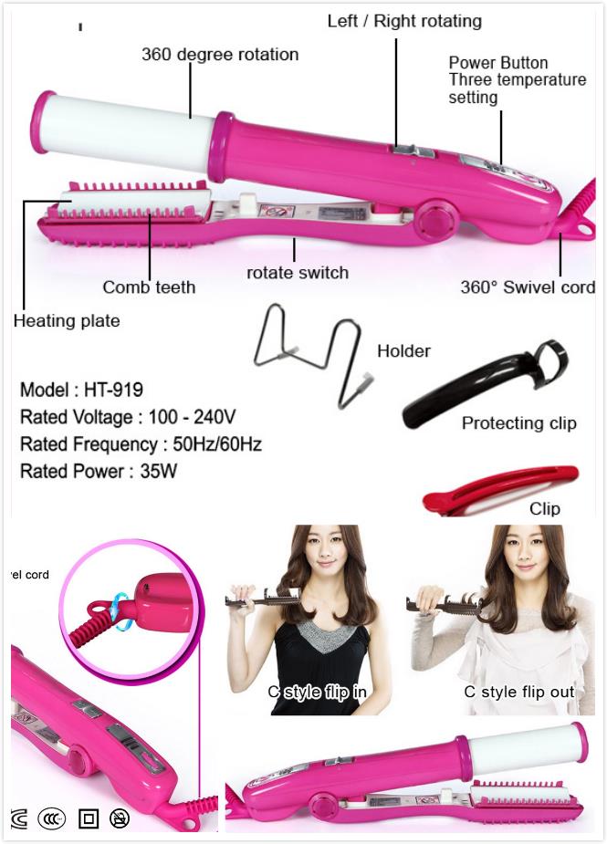 Korea ¡ï¡ï Glamour Crystal 2in1 Rotate Hair Iron