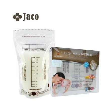 Korea JACO Nano Silver Breast Milk Storage Bag 180ml* 30pcs
