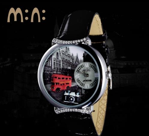 Korea MINI 3D Handmade Miniature Watch - London Bus Korea MINI 3D Handmade Miniature Watch - London Bus