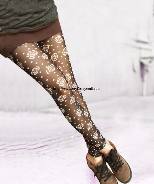 Korea Pants Panties Trouser Shorts Rose Mesh Leggings 00512 Korea Pants Panties Trouser Shorts Rose Mesh Leggings 00512