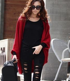Korean Bat sleeve knit cardigan (AGD1198) Korean Bat sleeve knit cardigan (AGD1198)