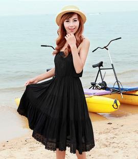 Korean big skirt, lace dress decorated Dress (AJH1029) Korean big skirt, lace dress decorated Dress (AJH1029)
